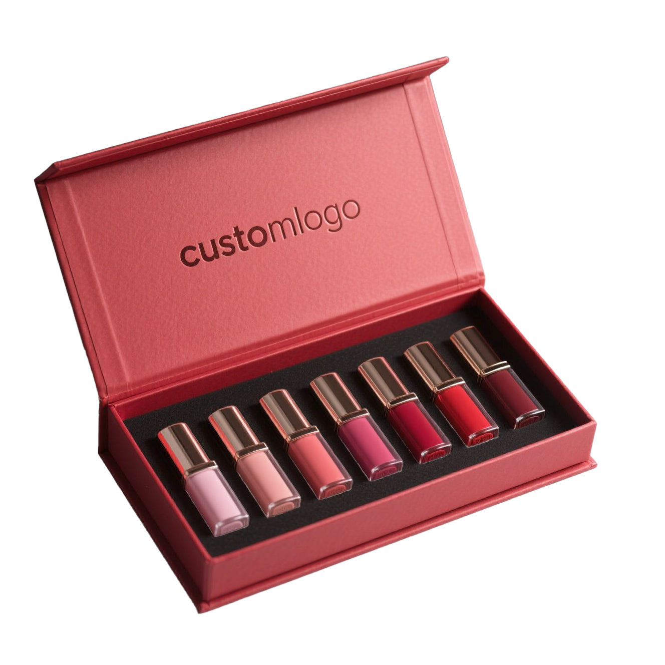 High Custom Luxury Gift Paper Makeup Magnetic Book Shape Lipstick Carton Box with Logo