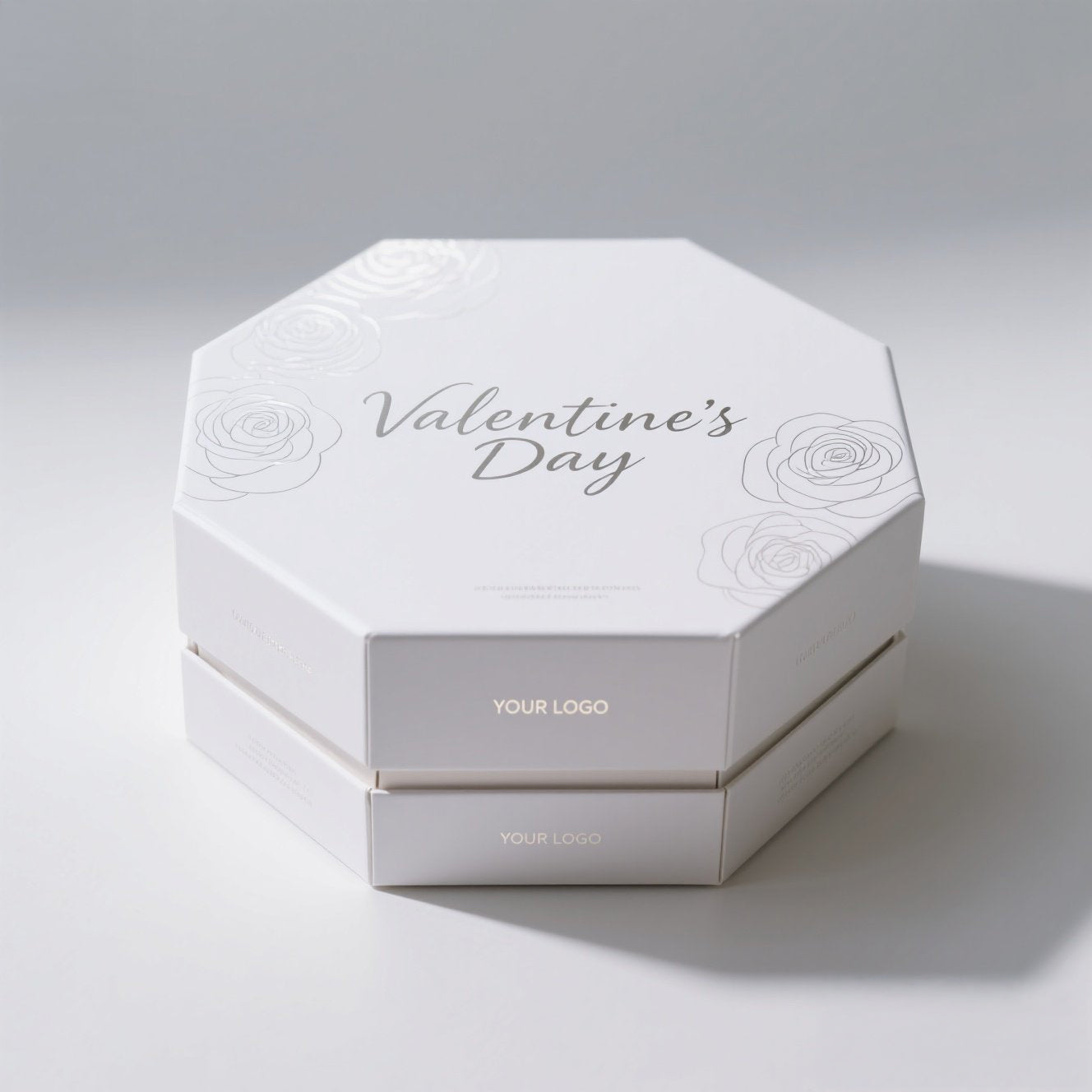 Custom Private Label Lipstick Cardboard Valentine's Day Rose Octagonal Lipstick Gift Per Boxes