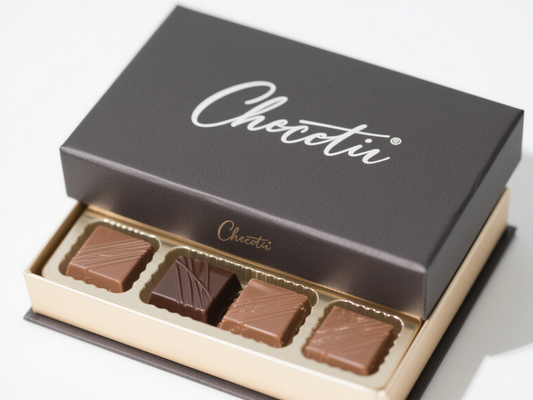 Custom Acrylic Chocolate Box Kit Kat Packaging Box with Modern Cover Design for Gift Display and Party Presentation