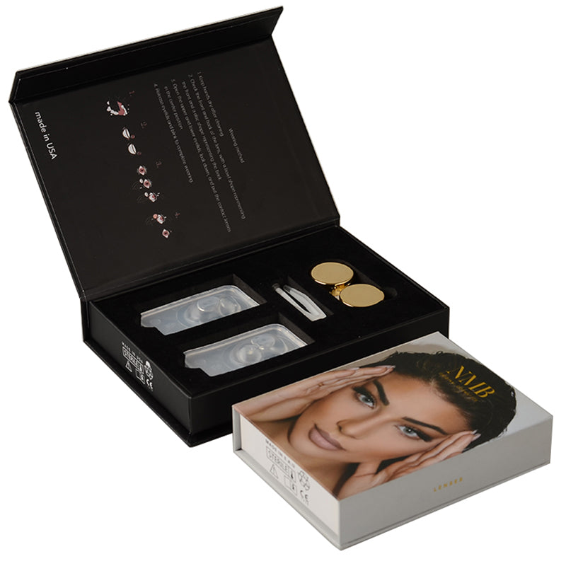 Free Design Wholesale Personal Brand Luxury Paper Gift Boxes Contact Packaging Box for Eye Lenses