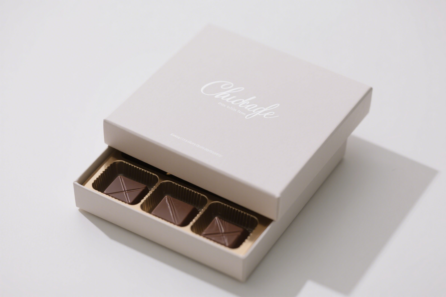 Premium Rigid Chocolate Mini Gift Box Luxury Packaging Box for Personal Dessert Storage and Romantic Gift Scene