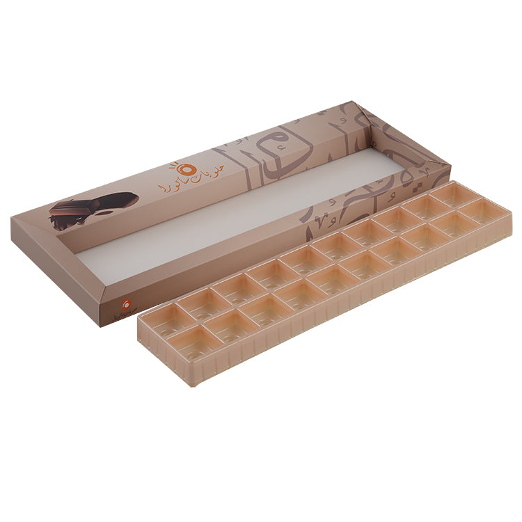 Custom Chocolate Bar Box with Clear Window and Rigid Paper Gift Box for Christmas Holiday Chocolate Display
