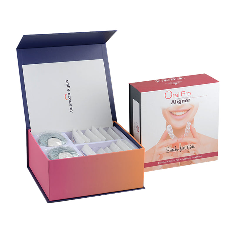 Packaging Box Factory Customized logo Caja Alineadores Dental Braces Kit Box Luxury Orthodontic Packaging Dental Aligner Box