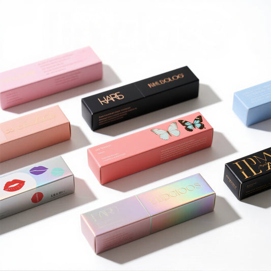 Custom Logo Soft Touch Finish Small Paper Boxes Template Custom for Liquid Lipstick Lip Gloss