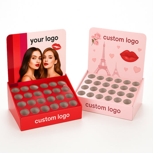 Custom High Luxury Cosmetic Paper Boxes Hanging Lipstick Makeup Storage case Box with logo