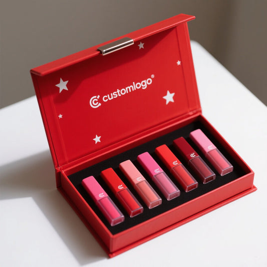 High Custom Luxury Gift Paper Makeup Magnetic Book Shape Lipstick Carton Box with Logo