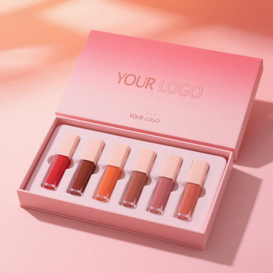 High Custom Luxury Embossed Logo Printed Mini Sugar Lipstick Box Luxury Coated Paper Tube for Lipstick with Magnetic Closure