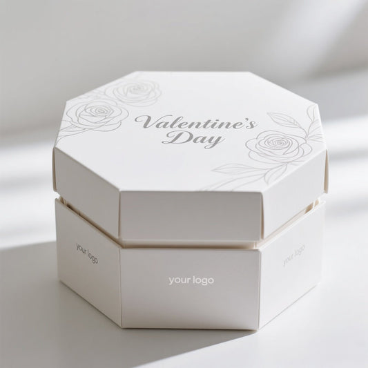 Custom Private Label Lipstick Cardboard Valentine's Day Rose Octagonal Lipstick Gift Per Boxes