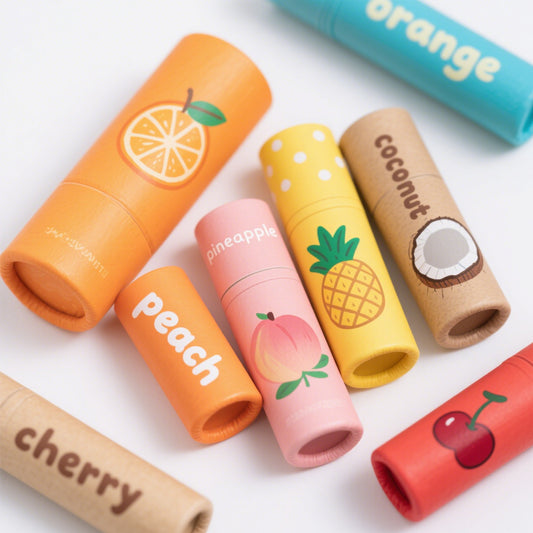 Custom Eco Friendly Cardboard Tube Box Circular Paper Tube for Lipstick Cosmetic with logo