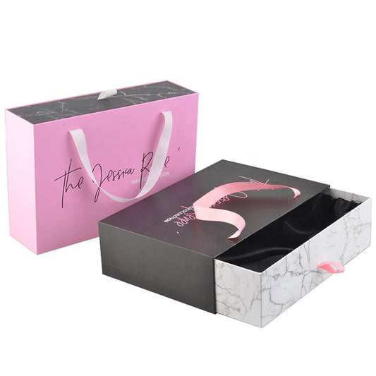 Custom Logo Clothing Cosmetic Craft Perfume Jewelry Packaging Boxes Customized Luxury Drawer Paper Gift Box with Satin Lining