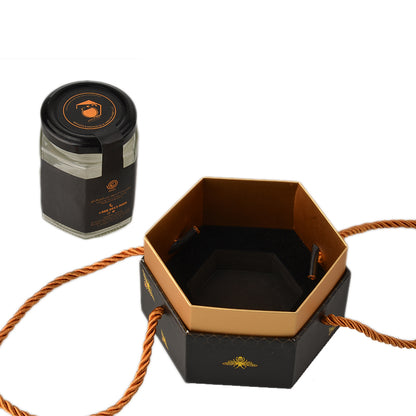Custom Luxury Royal Hexagonal Honey Jar Comb Bee Paper Gift Honey Packaging Box for Sales