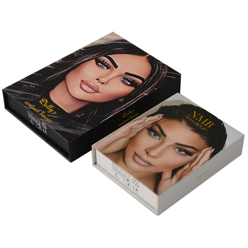 Free Design Wholesale Personal Brand Luxury Paper Gift Boxes Contact Packaging Box for Eye Lenses