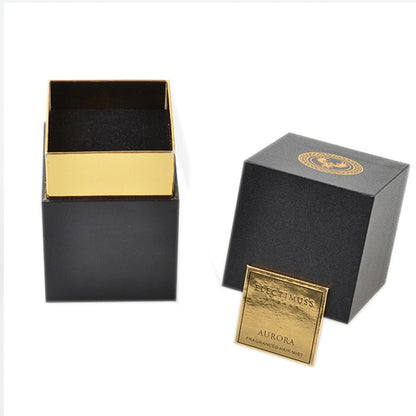 Customized Perfume Packaging Round Bottle Box Small Paper Cosmetic Essential Oil Bottle Boxes with Packaging Box Green