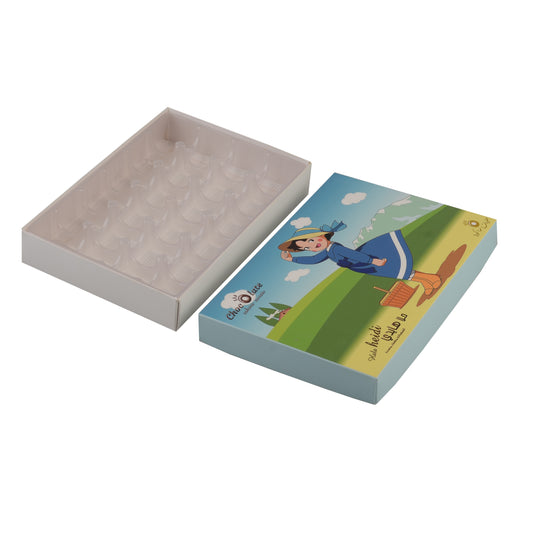Luxury Round Chocolate Truffle Box with Insert Tray and Rigid Packaging Design for Party Favor or Gift Display