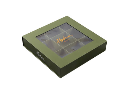 Luxury Rigid Packaging Box for Chocolate Covered Strawberry with Window Gift Box Design for Valentine's Dessert Use