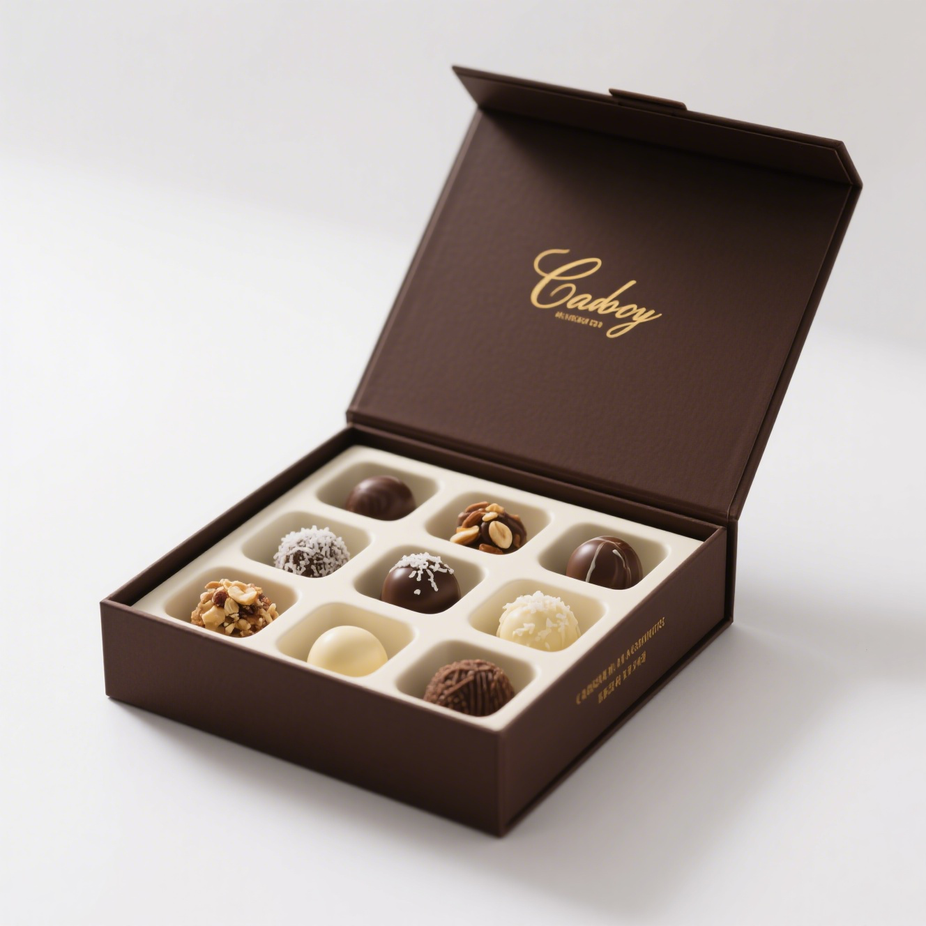 Custom Recyclable Compartment Chocolate Paper Box Multi-Slot Chocolate Packaging Box for Gift or Holiday Display Use